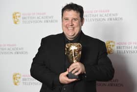 Peter Kay, winner of the Male Performance in a Comedy Programme for 'Peter Kay's Car Share' poses in the Winners room at the House Of Fraser British Academy Television Awards 2016