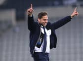 Newcastle United co owner Jamie Reuben in footballing action on the pitch after the Premier League match between Newcastle United and Crystal Palace at St. James Park on April 20, 2022 in Newcastle upon Tyne, England.