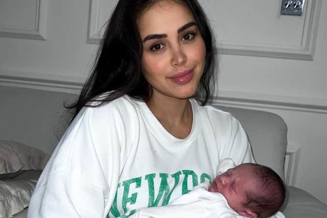 Marnie Simpson with her second child Oax