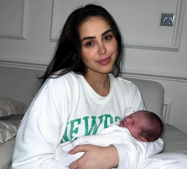 Marnie Simpson with her second child Oax