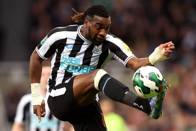 Newcastle United star Allan Saint-Maximin. (Photo by George Wood/Getty Images)