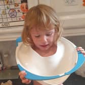 TWFRS were called to help young Harper, who had a potty stuck on her head