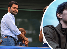 Mehrdad Ghodoussi posed for a photo with singer and Newcastle United fan Andrew Cushin (Image: Getty Images)
