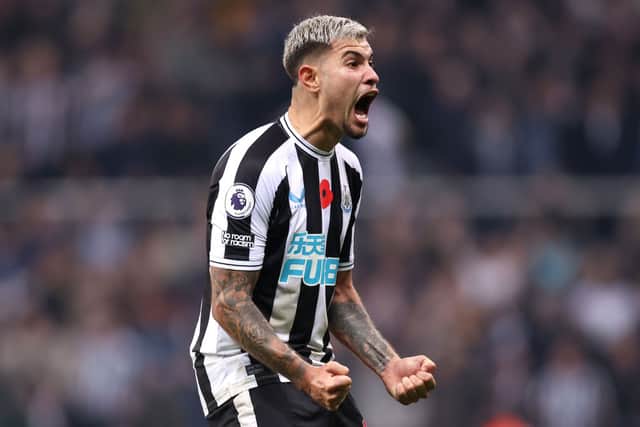 Newcastle United midfielder Bruno Guimaraes. (Photo by George Wood/Getty Images)
