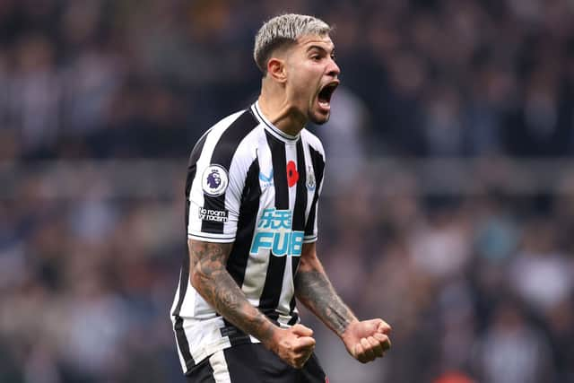 Newcastle United midfielder Bruno Guimaraes. (Photo by George Wood/Getty Images)