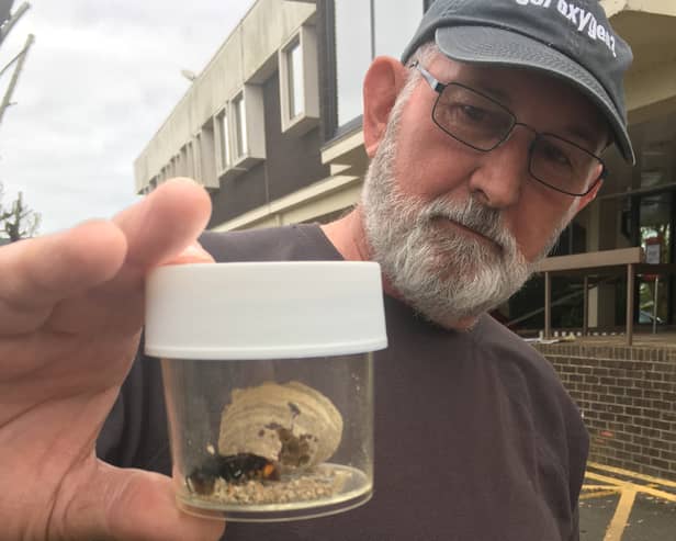 Describing the latest discovery, hunter and beekeeper John de Carteret said it should be a warning to everyone.