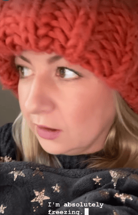 Rosie Ramsey wears woolly hat in Instagram story