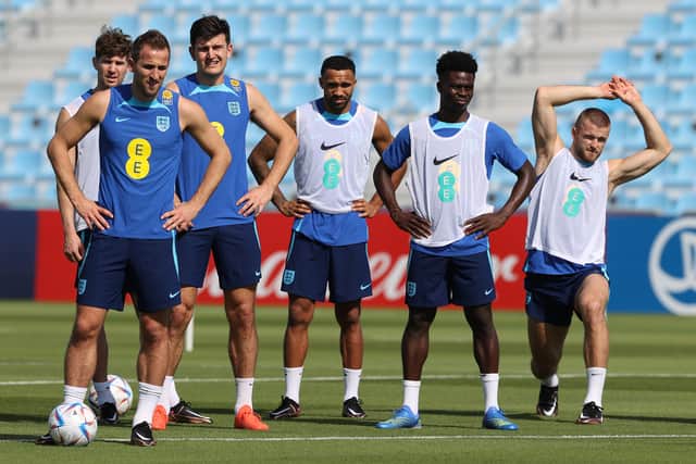 Callum Wilson pictured in England training ahead of the World Cup (Image: Getty Images)