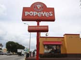 A Popeyes restaurant is seen on February 21, 2017 in Miami, Florida. 