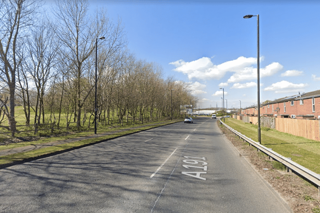 The crash happened along the A191 in New York (Image: Google Streetview)