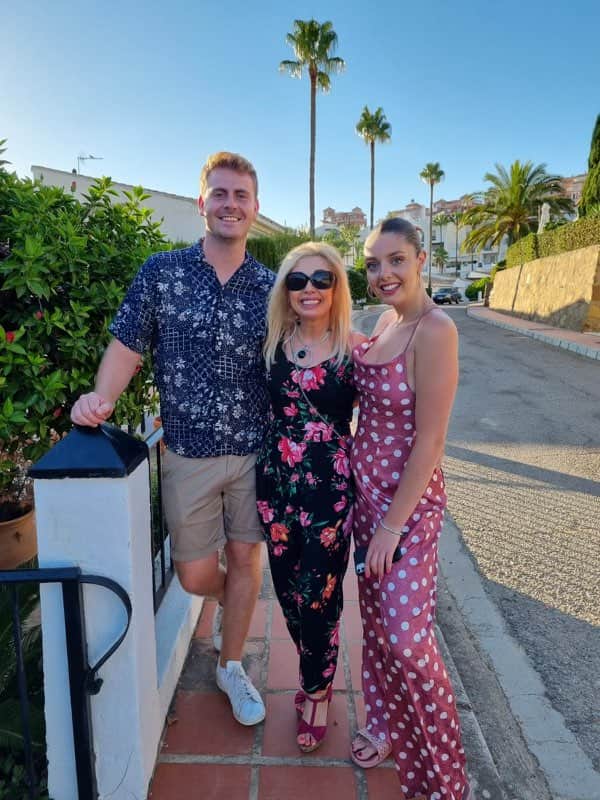 Laura with her boyfriend, Craig and her mam, Karin
