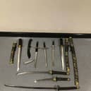 Knives collected by Northumbria Police