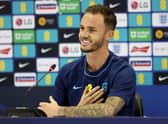 Leicester City and England midfielder James Maddison. (Photo by Lars Baron/Getty Images)
