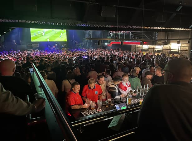 <p>Fans watch the football at the NX Newcastle</p>