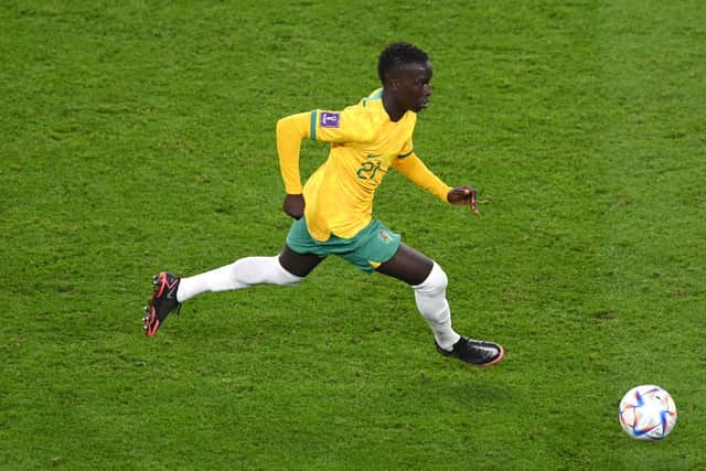 Australia youngster Garang Kuol will just Newcastle United in January. (Photo by Stu Forster/Getty Images)