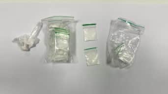 The haul collected by police.