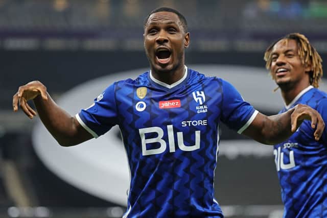 Former Watford and Manchester United striker Odion Ighalo. (Photo by KARIM JAAFAR/AFP via Getty Images)