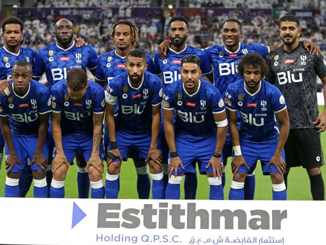 Newcastle United face Saudi Pro League champions Al-Hilal.  (Photo by MUSTAFA ABUMUNES/AFP via Getty Images)