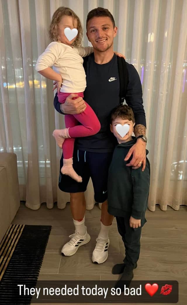 Kieran Trippier and his children