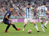 Messi and Alvarez for Argentina at Lusail Stadium in semi-final