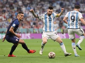 Messi and Alvarez for Argentina at Lusail Stadium in semi-final