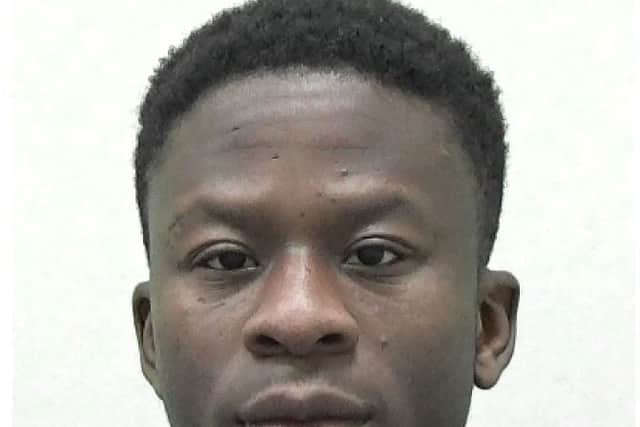 The police mugshot of Victor Olaleye.