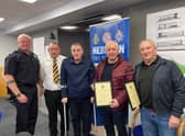 Crash victim thanks brave responders who saved his life after he was pinned against wall in terrifying smash.