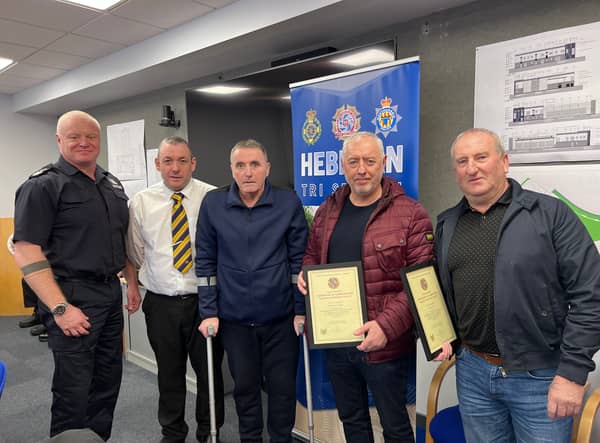Crash victim thanks brave responders who saved his life after he was pinned against wall in terrifying smash.