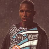 Shaka Hislop in action during Newcastle United’s home win against Blackburn Rovers in 1995 (Photo: Mark Thompson/ALLSPORT)