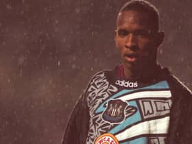 Shaka Hislop in action during Newcastle United’s home win against Blackburn Rovers in 1995 (Photo: Mark Thompson/ALLSPORT)