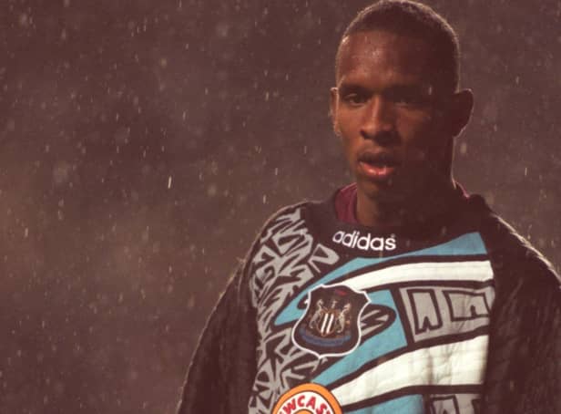 <p>Shaka Hislop in action during Newcastle United’s home win against Blackburn Rovers in 1995 (Photo: Mark Thompson/ALLSPORT)</p>