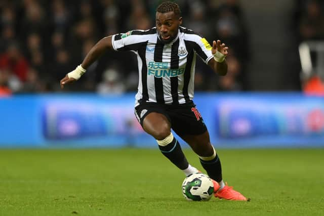 Newcastle United winger Allan Saint-Maximin. (Photo by Stu Forster/Getty Images)