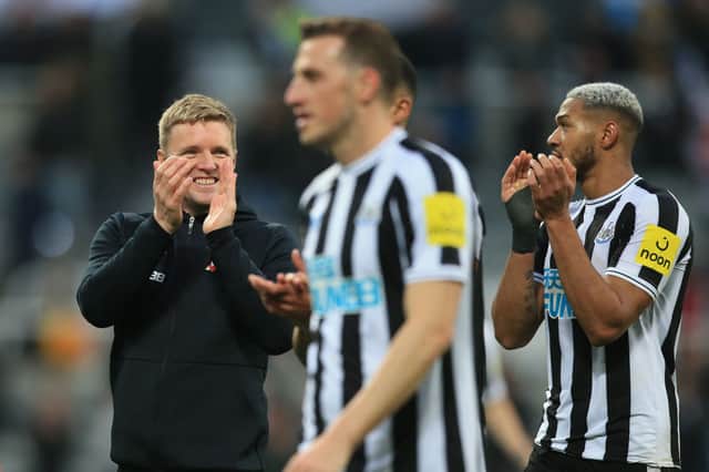 Newcastle United head coach Eddie Howe. (Photo by LINDSEY PARNABY/AFP via Getty Images)