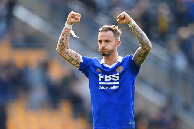 Leicester City midfielder James Maddison. (Photo by Michael Regan/Getty Images)