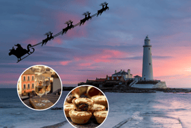 Father Christmas might be a little over the limit as he flies over the North East this evening.
