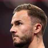 Leicester City midfielder James Maddison.  (Photo by Elsa/Getty Images)