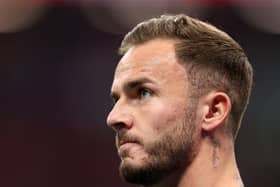 Leicester City midfielder James Maddison.  (Photo by Elsa/Getty Images)