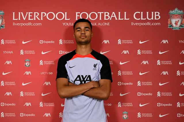 Liverpool’s latest signing Cody Gakpo.  (Photo by Andrew Powell/Liverpool FC via Getty Images)