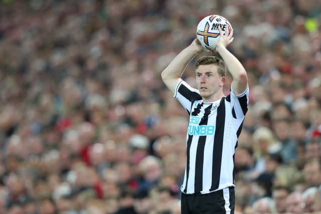 Newcastle United left-back Matt Targett. (Photo by Alex Livesey/Getty Images)