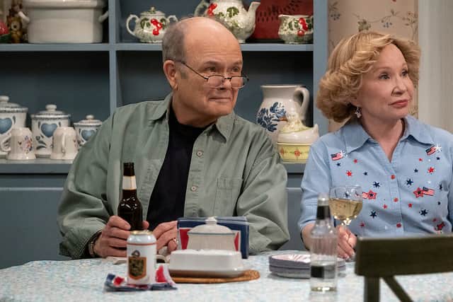 (L-R) Kurtwood Smith and Debra Jo Rupp return as beloved Foreman parental team Red and Kitty in That ‘90s Show