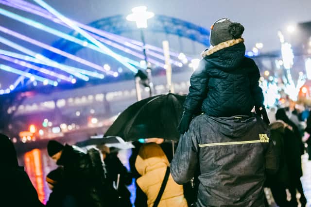 Laser Light City went down well with spectators in Newcastle