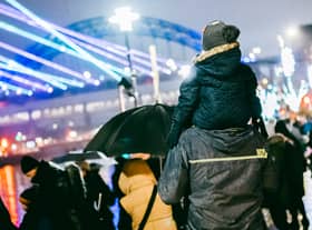 Laser Light City went down well with spectators in Newcastle