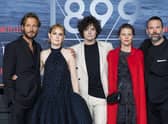 Andreas Pietschmann, Emily Beecham, Aneurin Barnard, Jantje Friese and Baran bo Odar attend the screening of the Netflix series "1899" at Funkhaus Berlin on November 10, 2022 in Berlin, Germany. (Photo by Ben Kriemann/Getty Images)