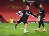 Newcastle United goalkeepers Karl Darlow and Martin Dubravka. (Photo by STU FORSTER/POOL/AFP via Getty Images)