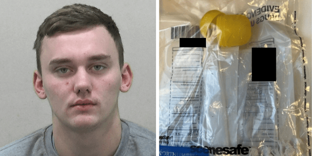 Connor Briggs was found with Class A drugs hidden inside chocolate confectionery packaging