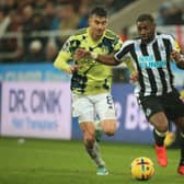 Newcastle United star Allan Saint-Maximin. (Photo by LINDSEY PARNABY/AFP via Getty Images)