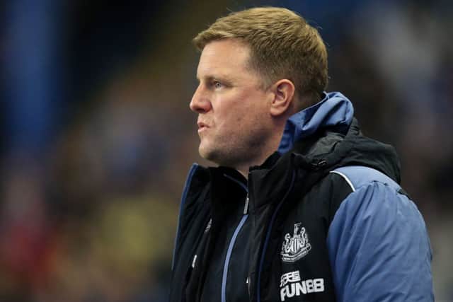 Newcastle United head coach Eddie Howe. (Photo by LINDSEY PARNABY/AFP via Getty Images)