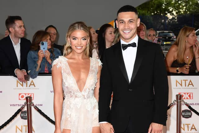 Molly Smith and Callum Jones attend the National Television Awards 2021 at The O2 Arena on September 09, 2021 in London, England. (Photo by Gareth Cattermole/Getty Images)