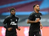 Newcastle United pair Allan Saint-Maximin (left) and Callum Wilson (right). (Photo by Michael Regan/Getty Images)