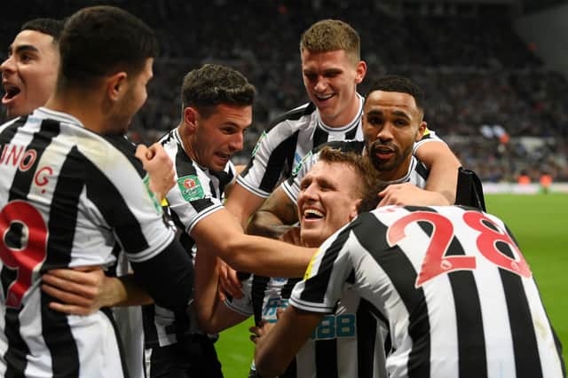 Newcastle United predicted starting XI against Fulham. (Photo by Stu Forster/Getty Images)